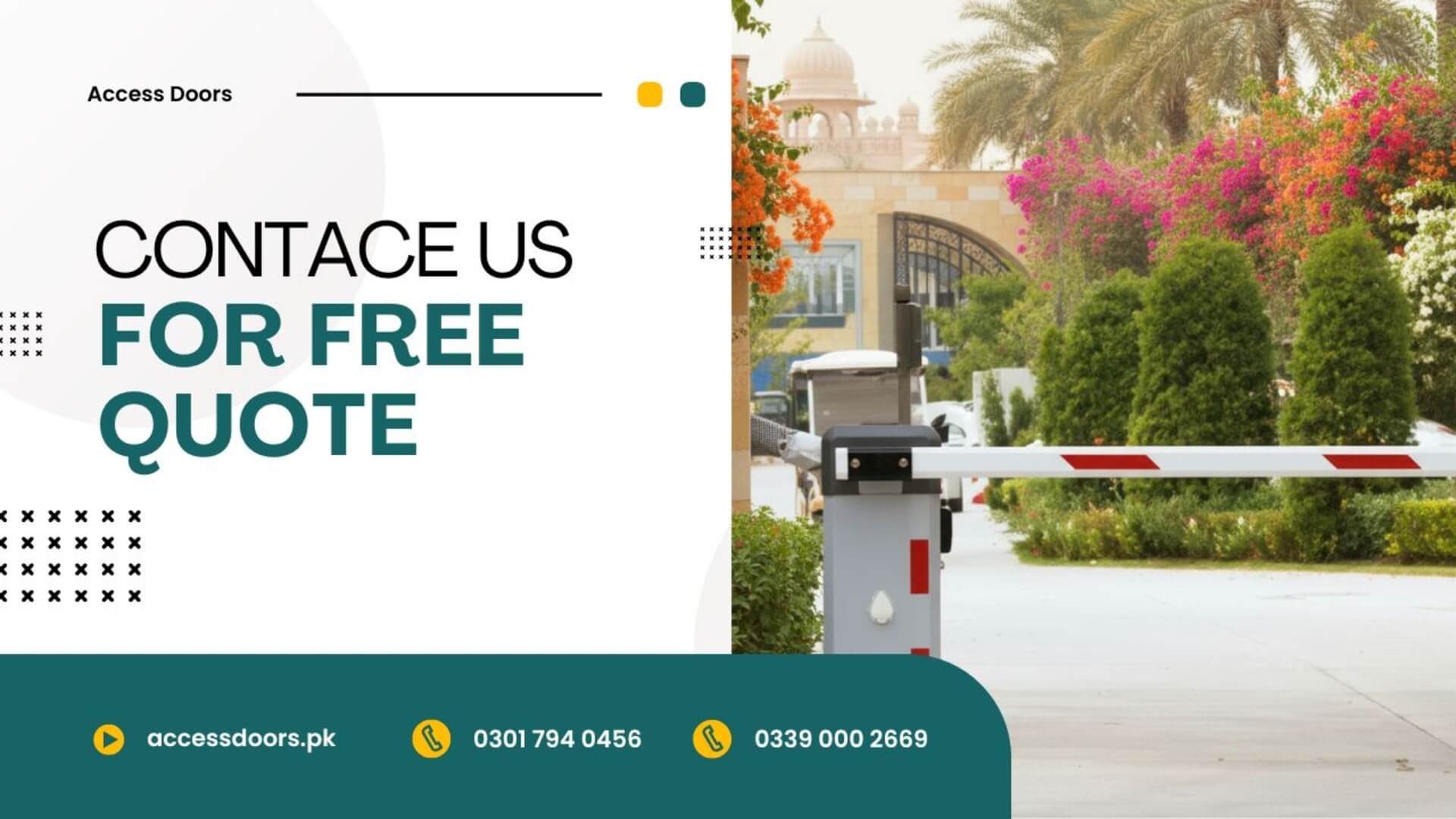 Affordable Automatic Arm Barrier Installation Services in Pakistan - Contact Us